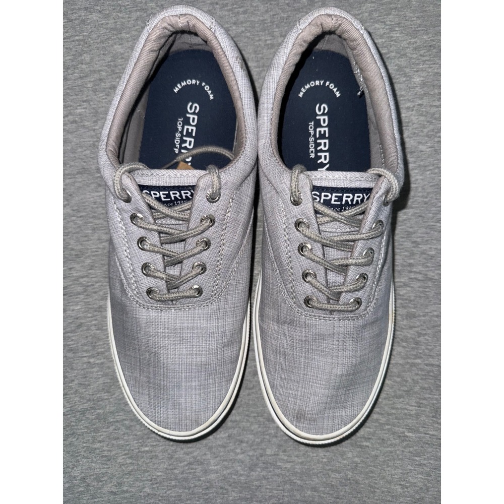 Sperry Mens Gray Striper II CVO Sneaker Size 11.5 Coastal Preppy Boat Shoes
